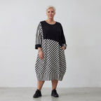 Robe AKH 6903, écru-noir