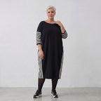 AKH Fashion Kleid 6905 Coco, Ecru/Schwarz