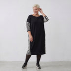 AKH Fashion Kleid 6905 Coco, Ecru/Schwarz