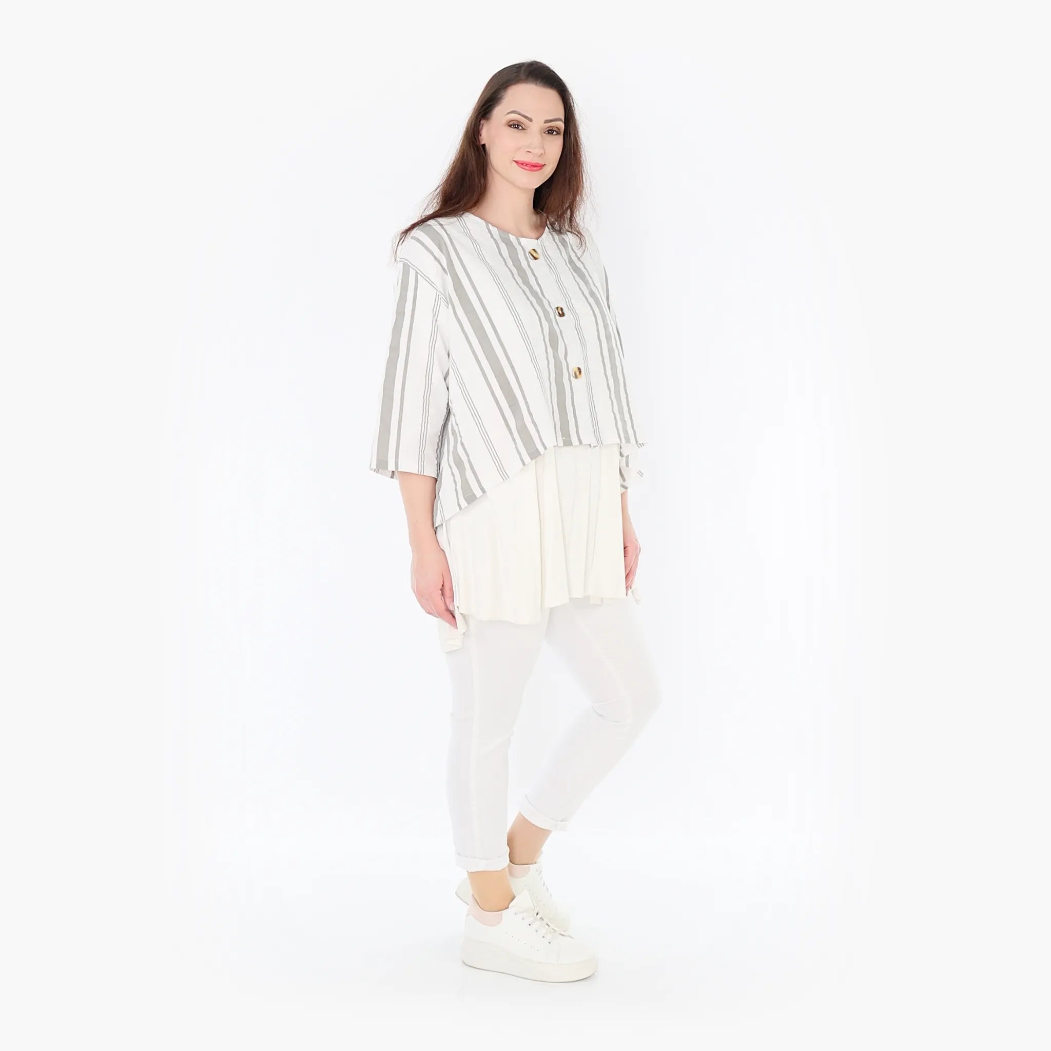 AKH Fashion Jacke 130 Beauty, Weiß/Kiwi
