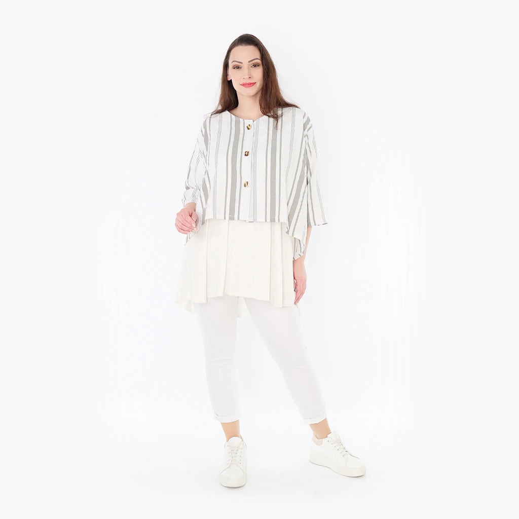 AKH Fashion Jacke 130 Beauty, Weiß/Kiwi