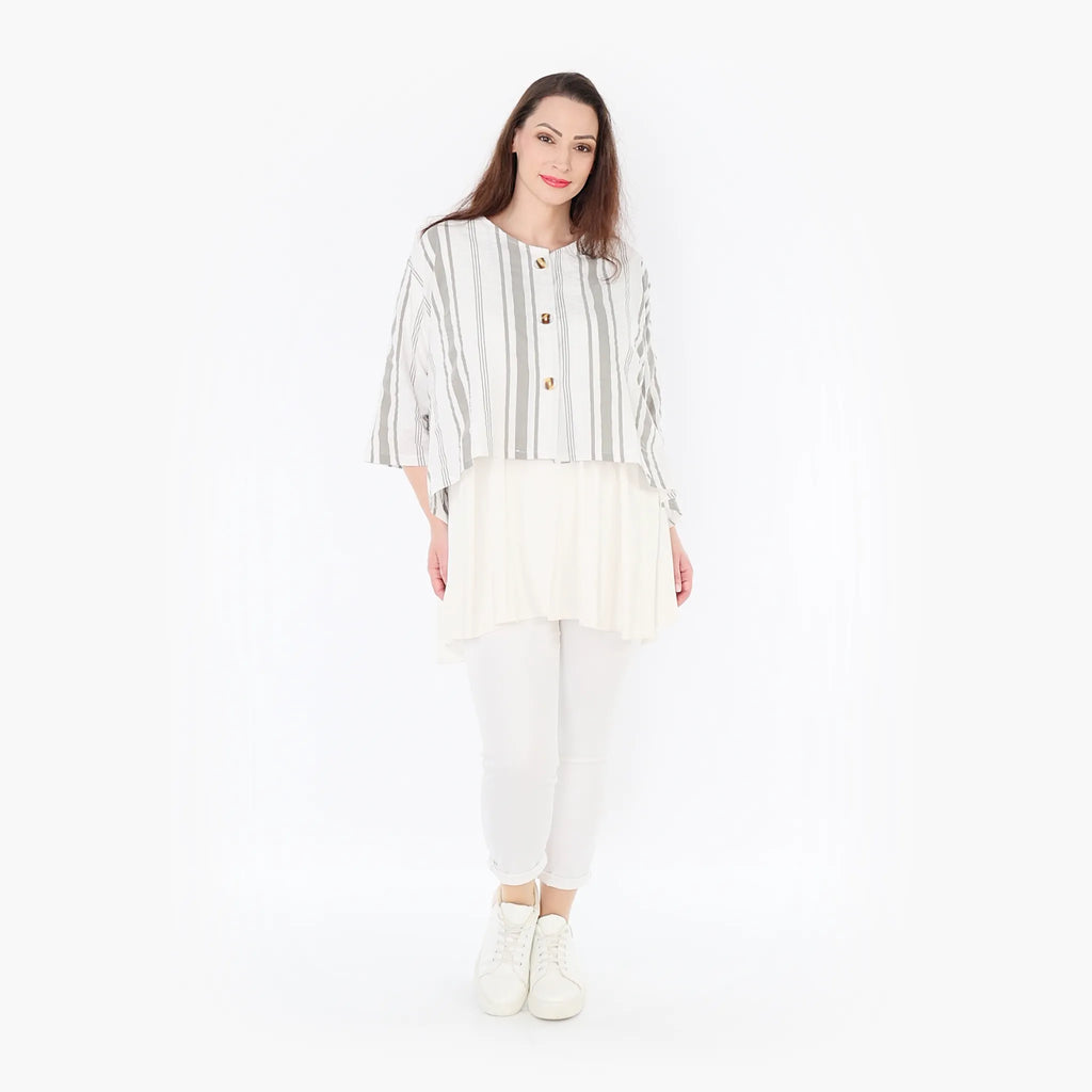 AKH Fashion Jacke 130 Beauty, Weiß/Kiwi