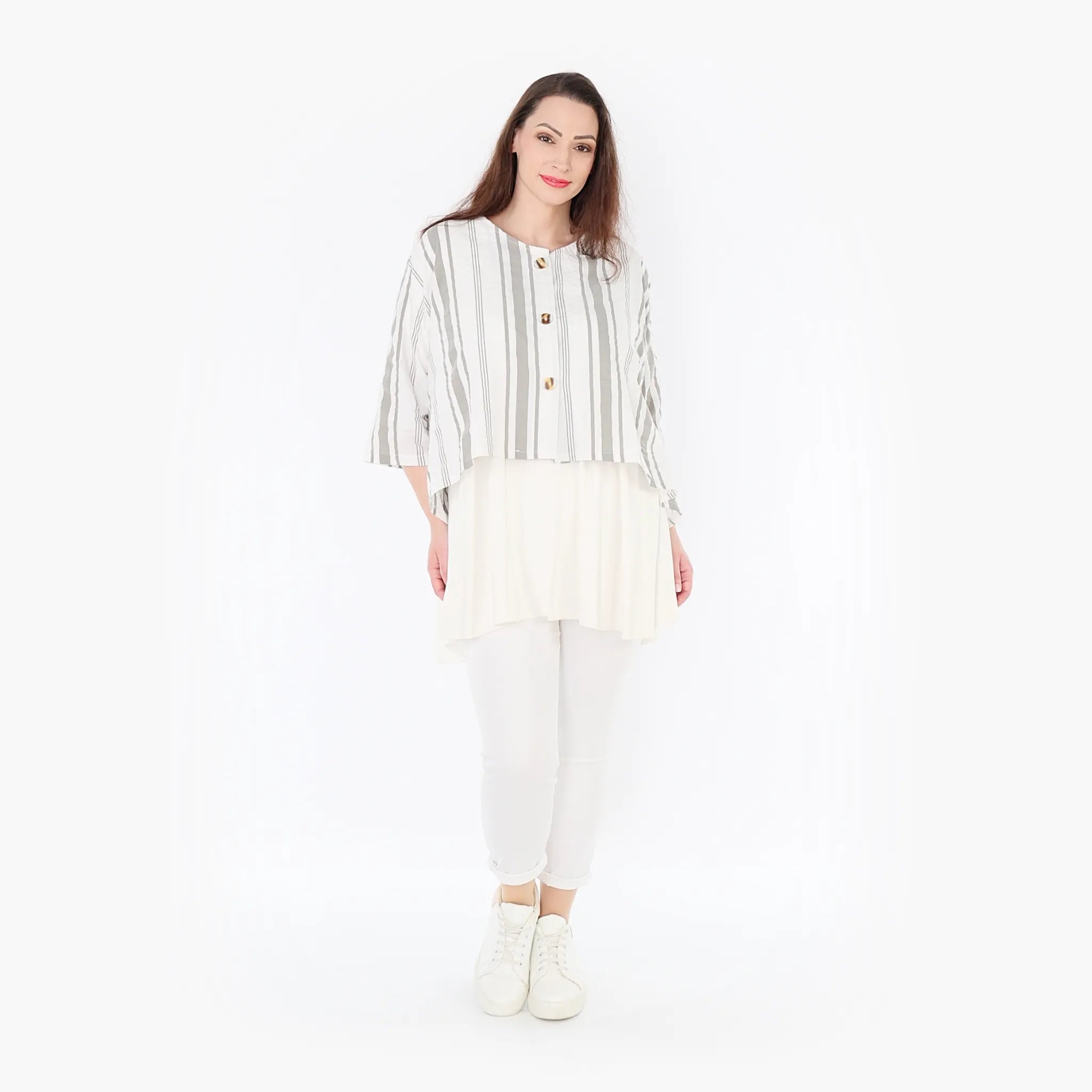AKH Fashion Jacke 130 Beauty, Weiß/Kiwi