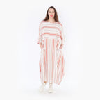 AKH 1926 Dress, White-Apricot
