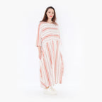 AKH 1926 Dress, White-Apricot