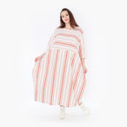 AKH 1926 Dress, White-Apricot