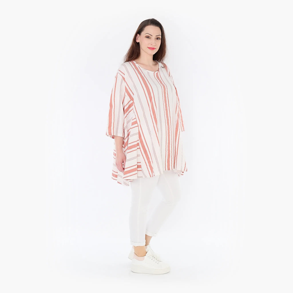 AKH Fashion Shirt 593 Beauty, Weiß/Apricot
