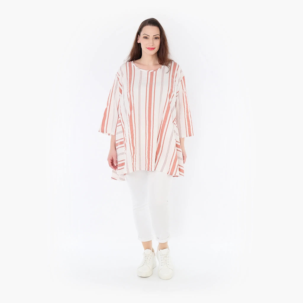 AKH Fashion Shirt 593 Beauty, Weiß/Apricot