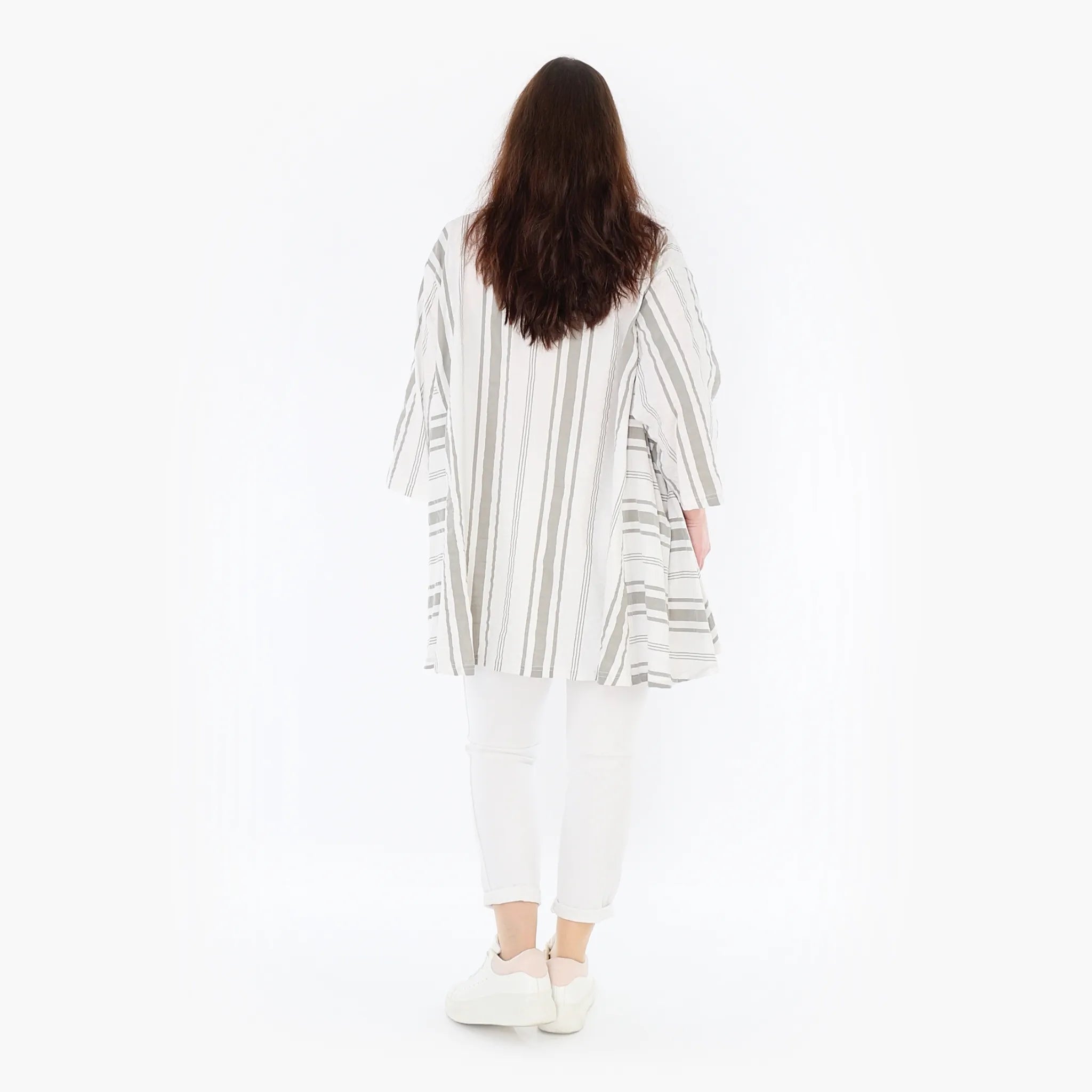 AKH 593 Big Shirt, Weiß-Kiwi