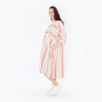 AKH 6698 Dress, White-Apricot
