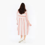 AKH 6698 Dress, White-Apricot