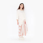 AKH 8069 Trousers, White-Apricot