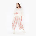 AKH 8069 Trousers, White-Apricot
