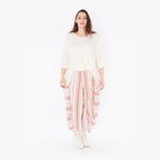 AKH 8069 Trousers, White-Apricot
