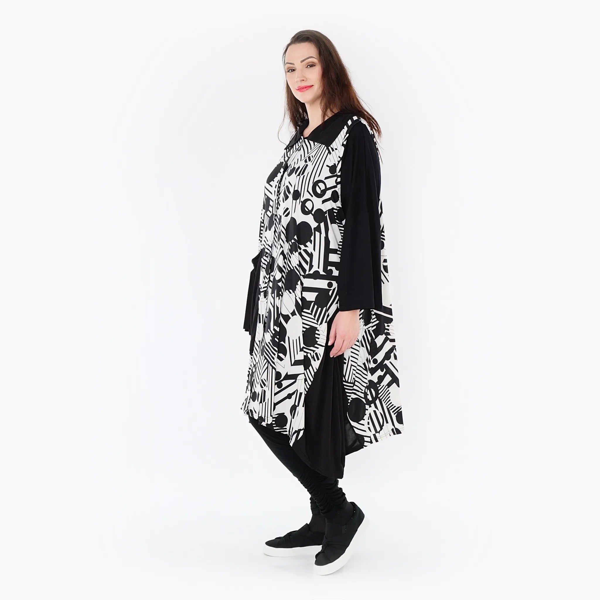 Gilet AKH 6844, noir et blanc