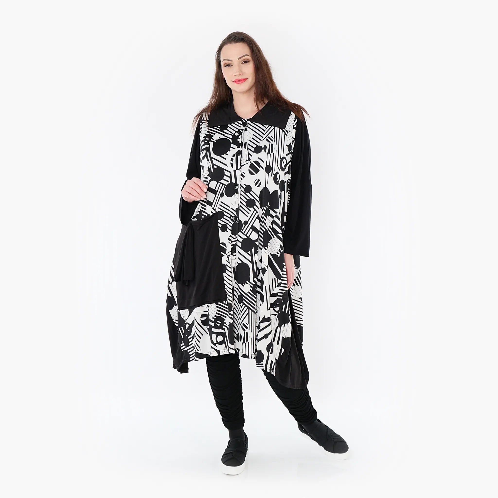 Gilet AKH 6844, noir et blanc