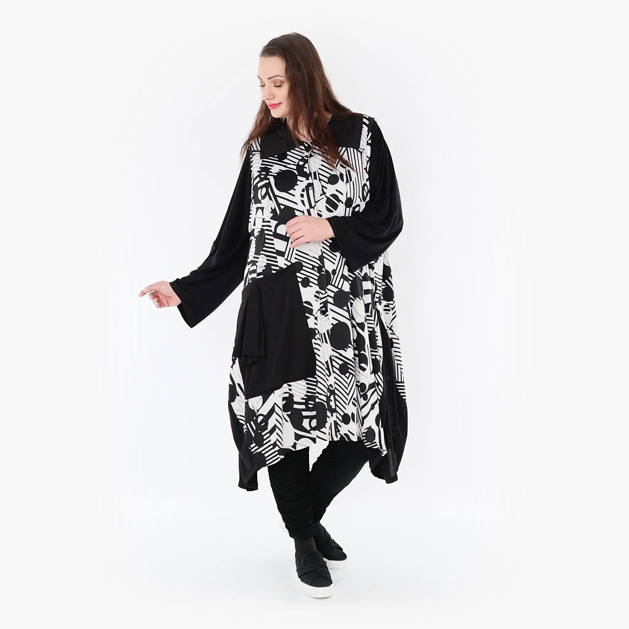 Gilet AKH 6844, noir et blanc