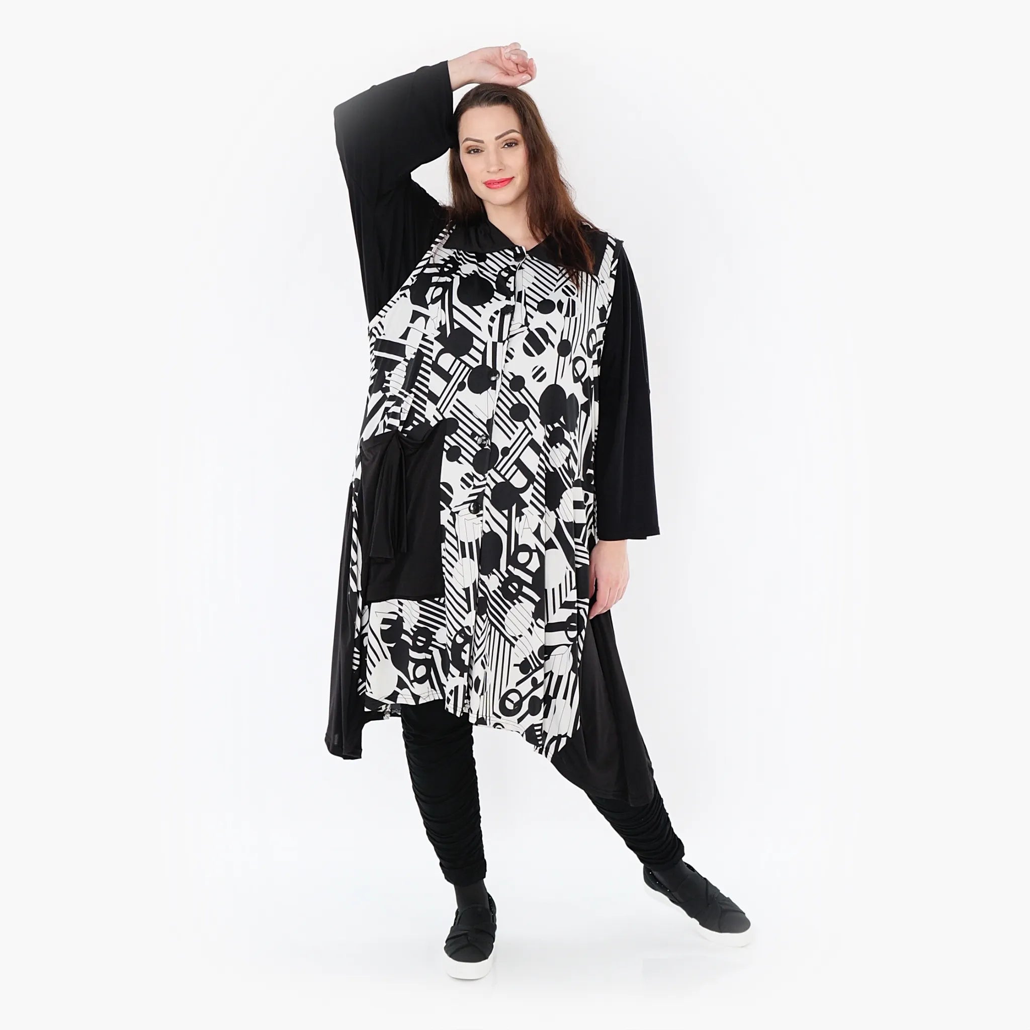 Gilet AKH 6844, noir et blanc