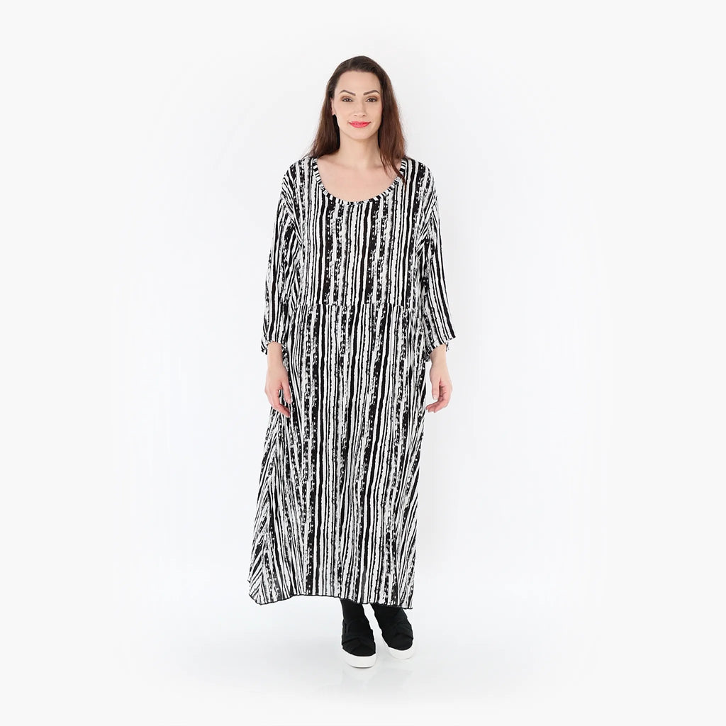 AKH Fashion Kleid 6677 Sakura, Schwarz/Weiß