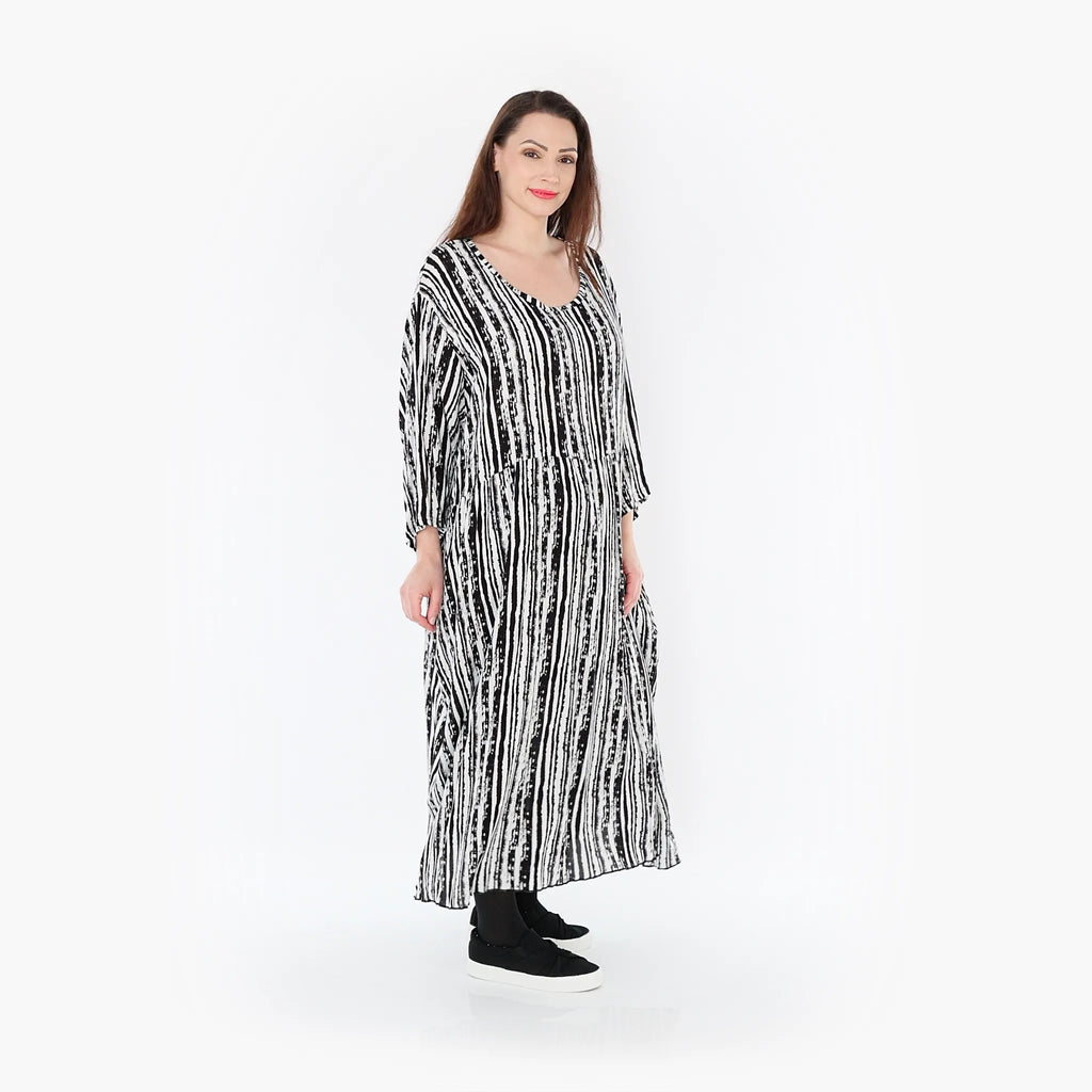 AKH Fashion Kleid 6677 Sakura, Schwarz/Weiß