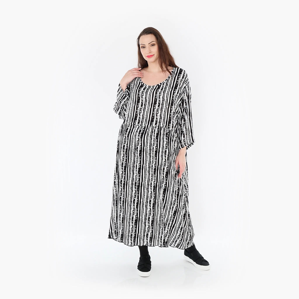 AKH Fashion Kleid 6677 Sakura, Schwarz/Weiß