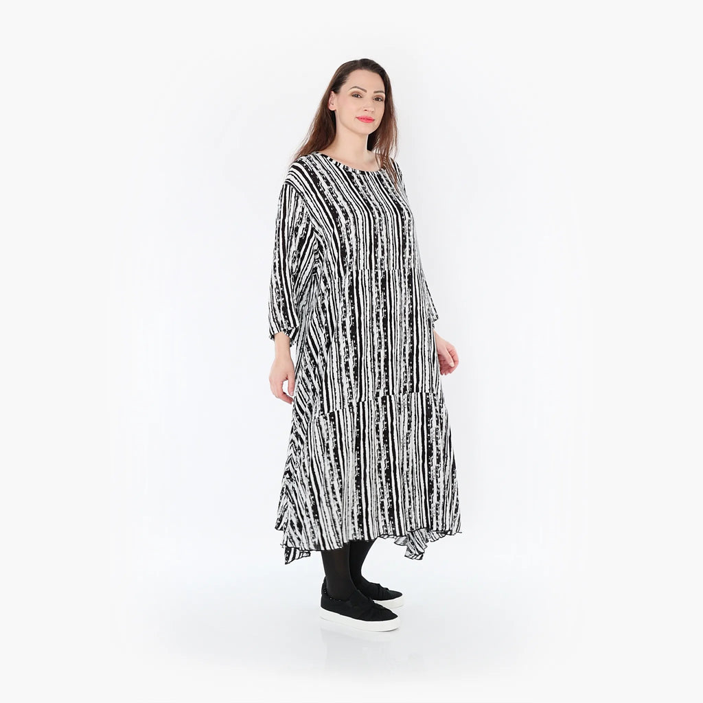 AKH Fashion Kleid 6712 Sakura, Schwarz/Weiß