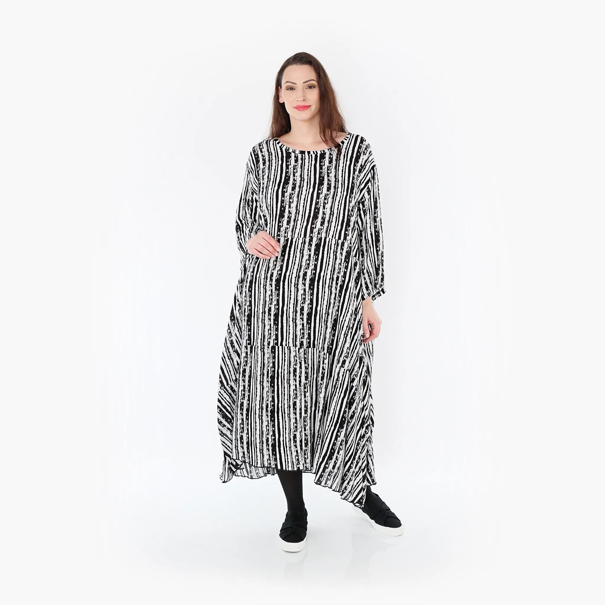 AKH Fashion Kleid 6712 Sakura, Schwarz/Weiß