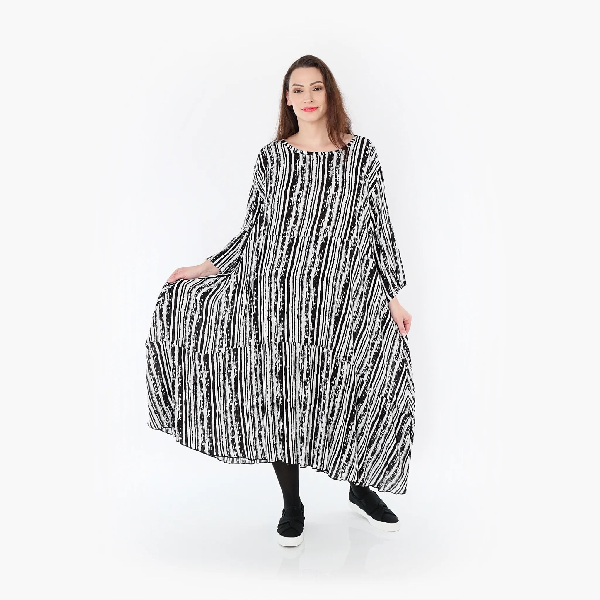 AKH Fashion Kleid 6712 Sakura, Schwarz/Weiß