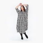 AKH Fashion Kleid 6712 Sakura, Schwarz/Weiß