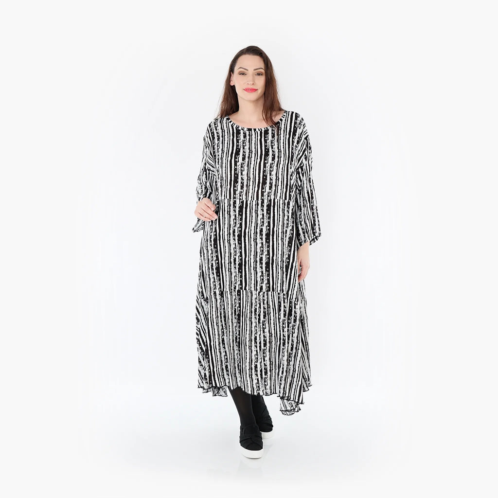 AKH Fashion Kleid 6712 Sakura, Schwarz/Weiß