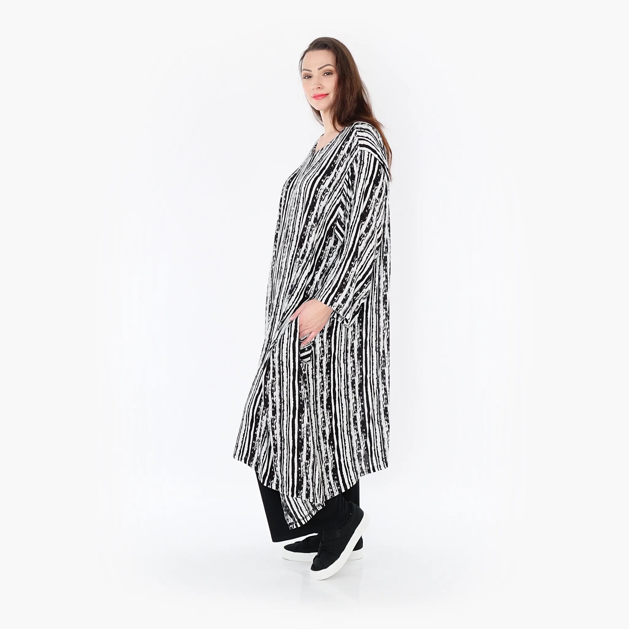 AKH Fashion Mantel 6724 Sakura, Schwarz/Weiß