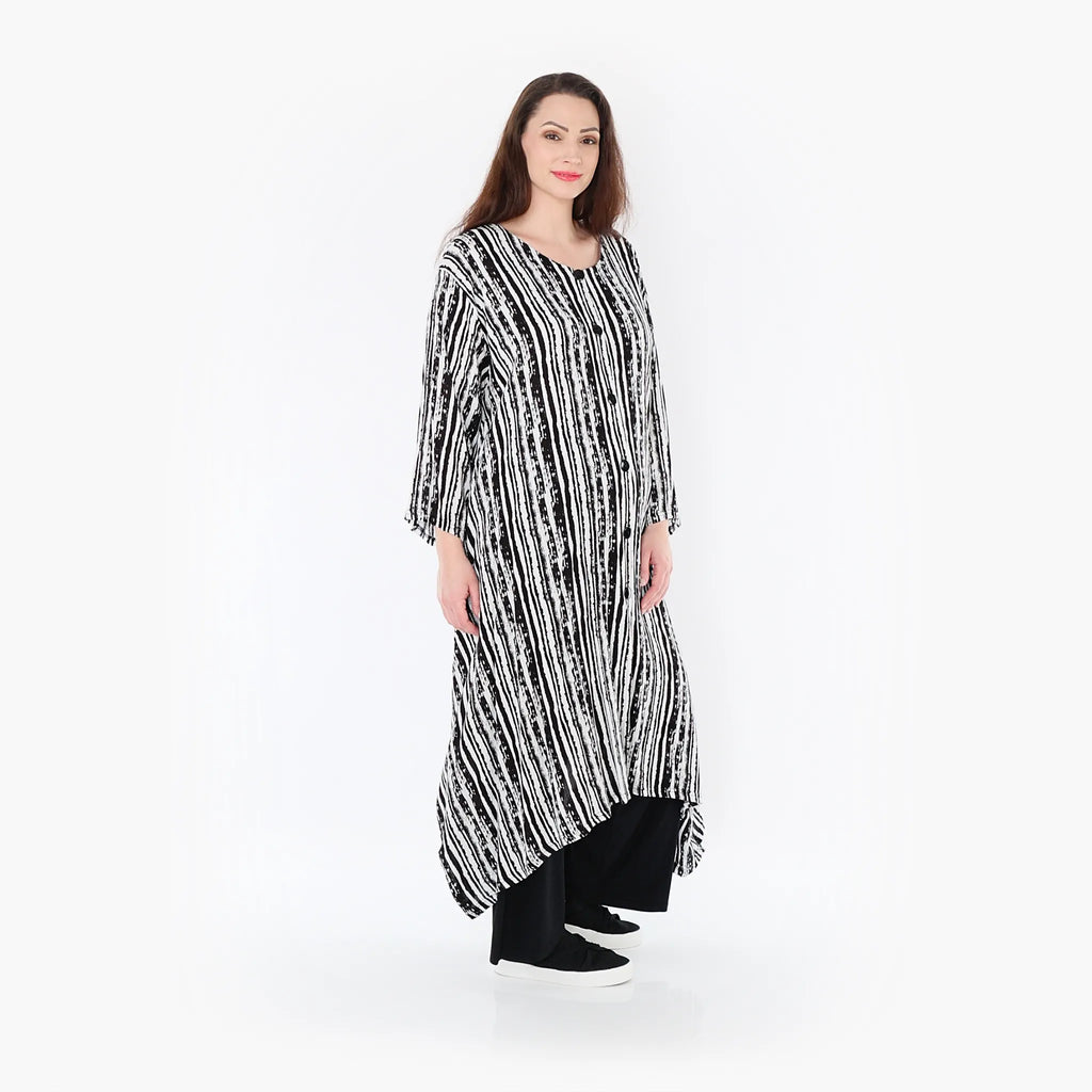 AKH Fashion Mantel 6724 Sakura, Schwarz/Weiß