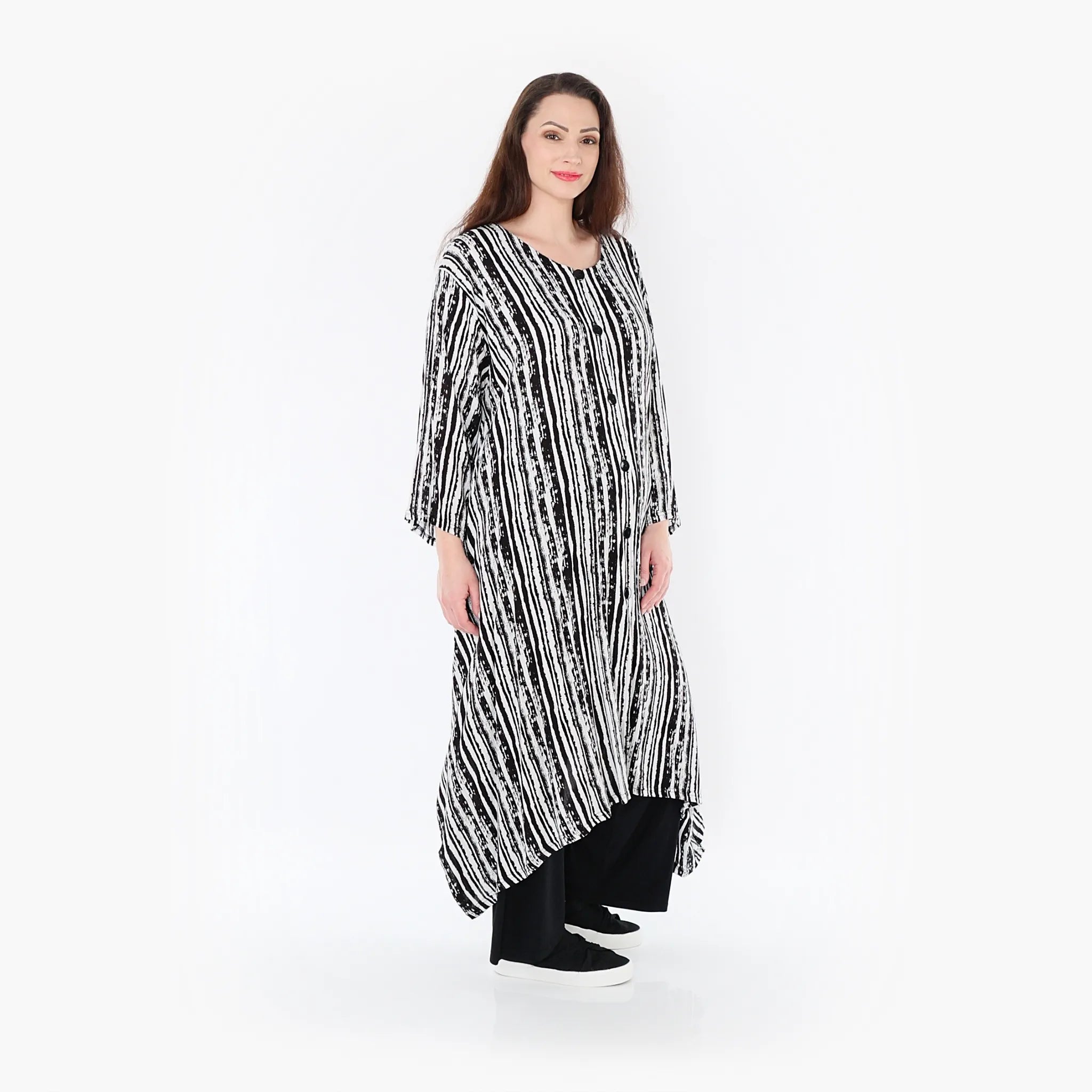 AKH Fashion Mantel 6724 Sakura, Schwarz/Weiß