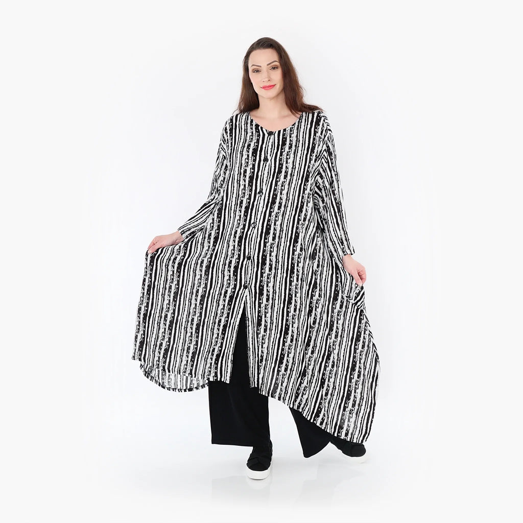 AKH Fashion Mantel 6724 Sakura, Schwarz/Weiß