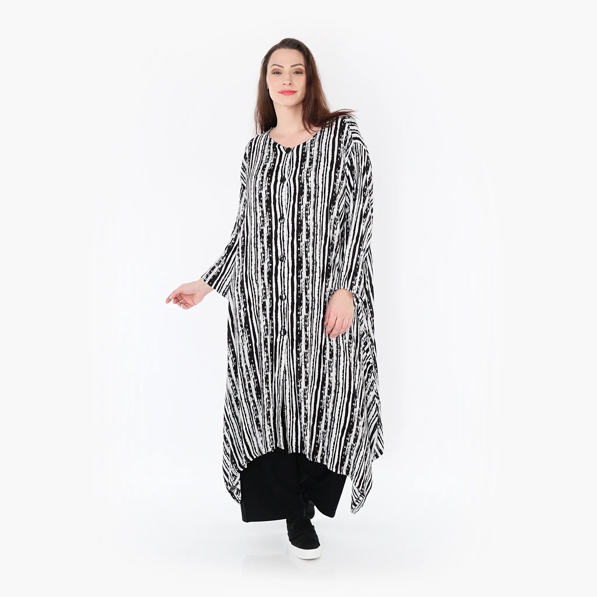 AKH Fashion Mantel 6724 Sakura, Schwarz/Weiß