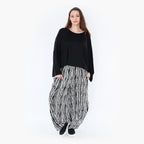Pantalon AKH 8069, noir et blanc
