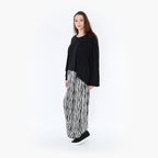 Pantalon AKH 8069, noir et blanc