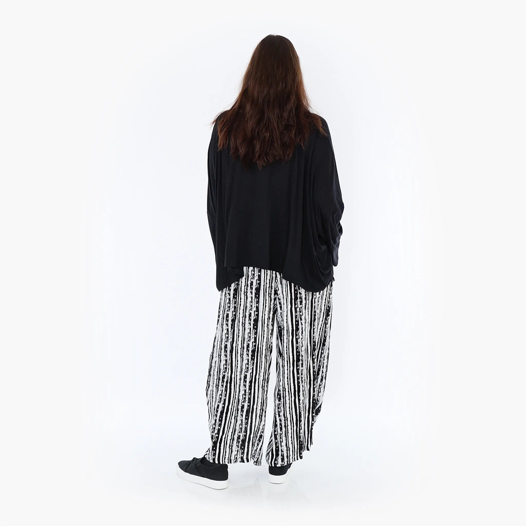 Pantalon AKH 8069, noir et blanc