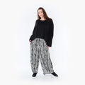 Pantalon AKH 8069, noir et blanc