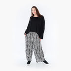 Pantalon AKH 8069, noir et blanc