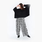 Pantalon AKH 8069, noir et blanc