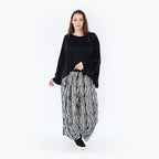 Pantalon AKH 8069, noir et blanc