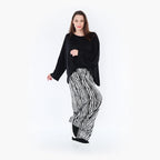 Pantalon AKH 8069, noir et blanc