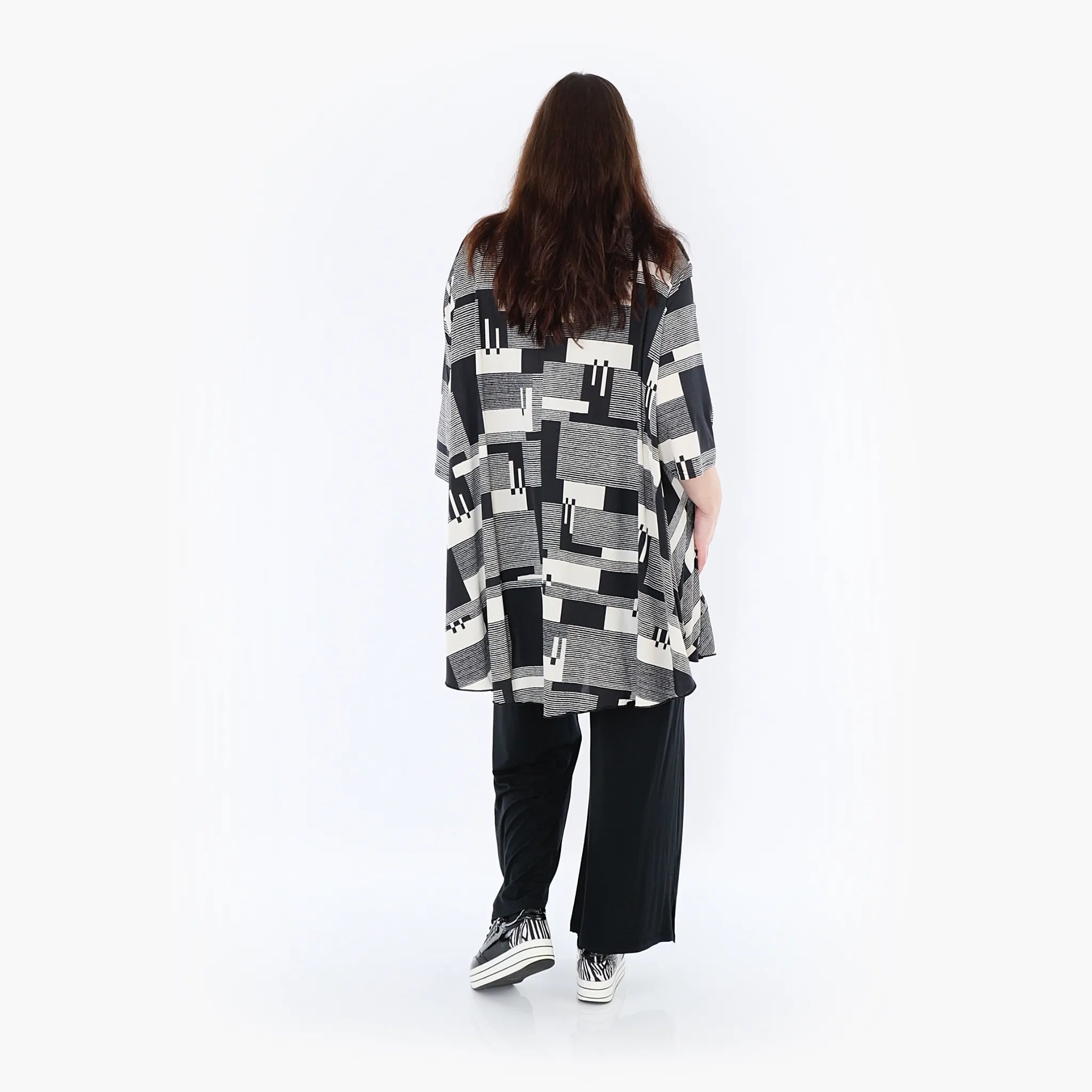 AKH Fashion Shirt 592 Susan, Schwarz/Ecru