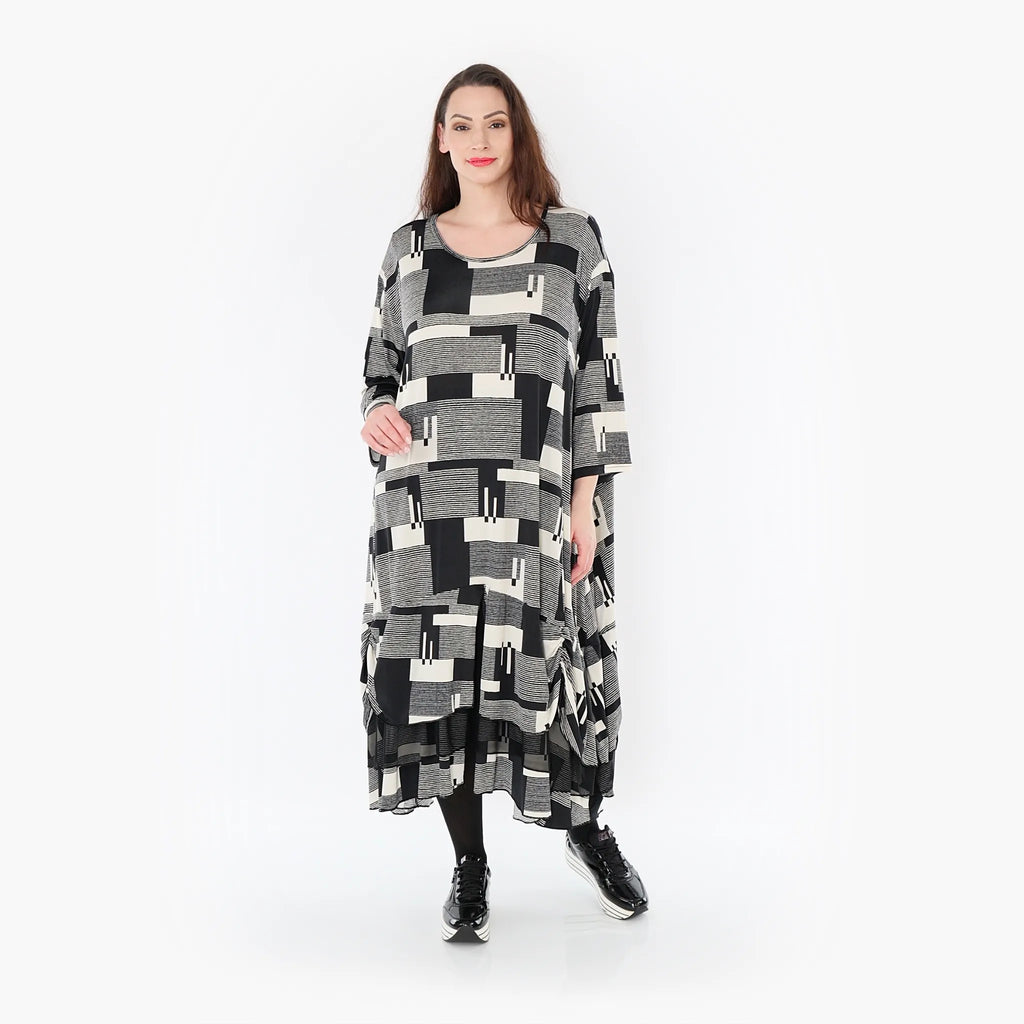 AKH Fashion Kleid 6959 Susan, Schwarz/Ecru
