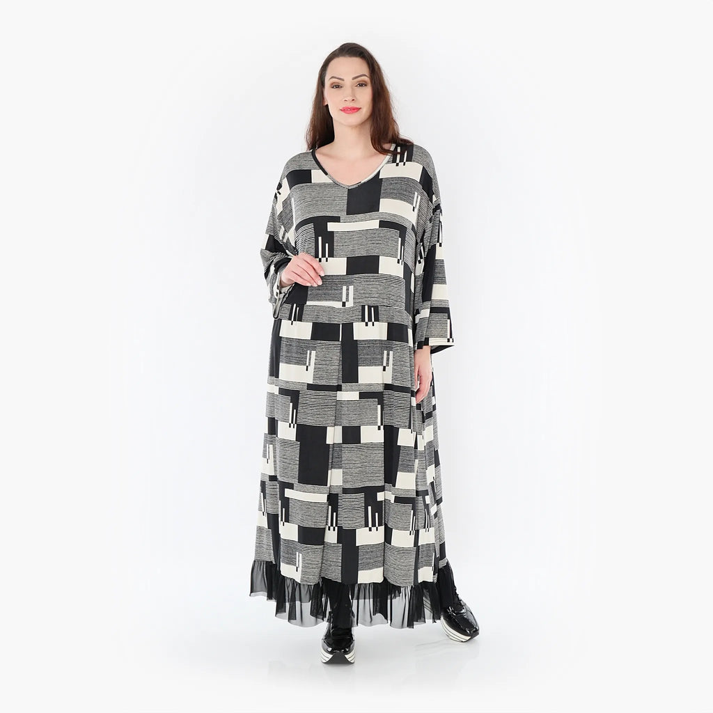 AKH Fashion Kleid 6984 Susan, Schwarz/Ecru