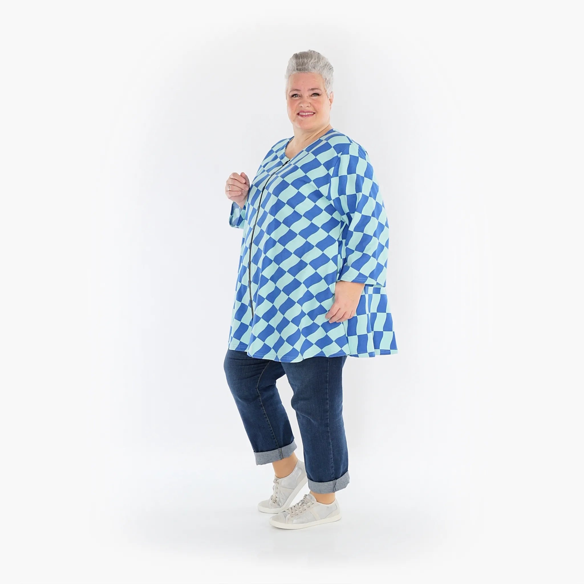 AKH Fashion Jacke 1892J Anita, Türkis/Blau