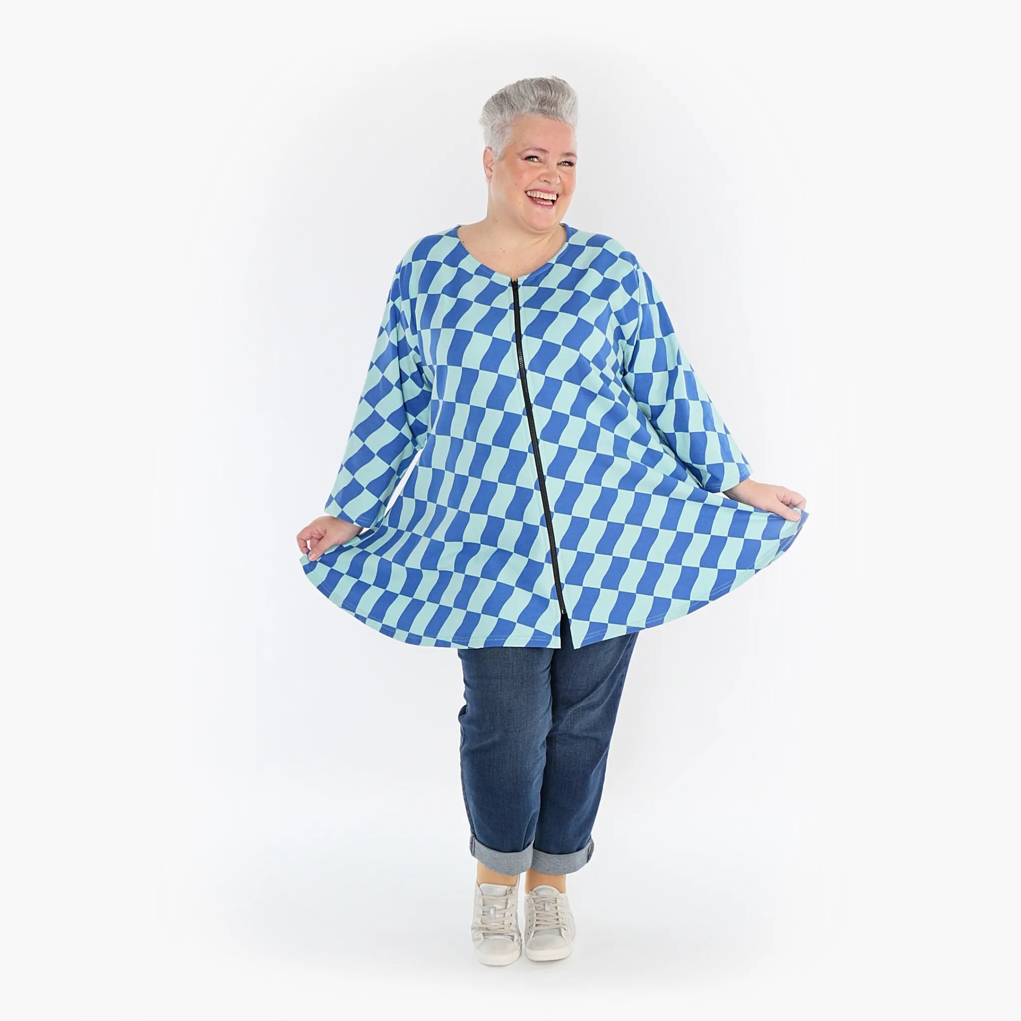 AKH Fashion Jacke 1892J Anita, Türkis/Blau