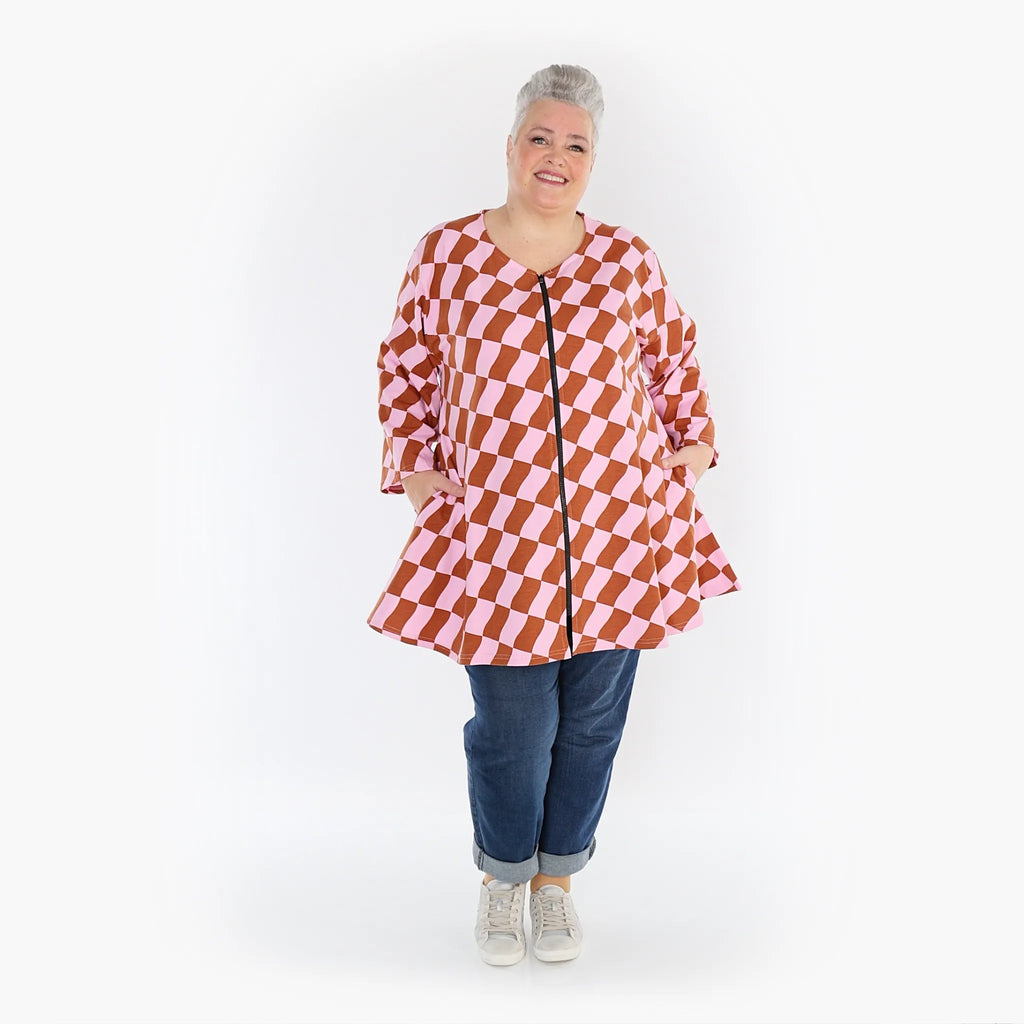 AKH Fashion Jacke 1892J Anita, Pink/Cognac