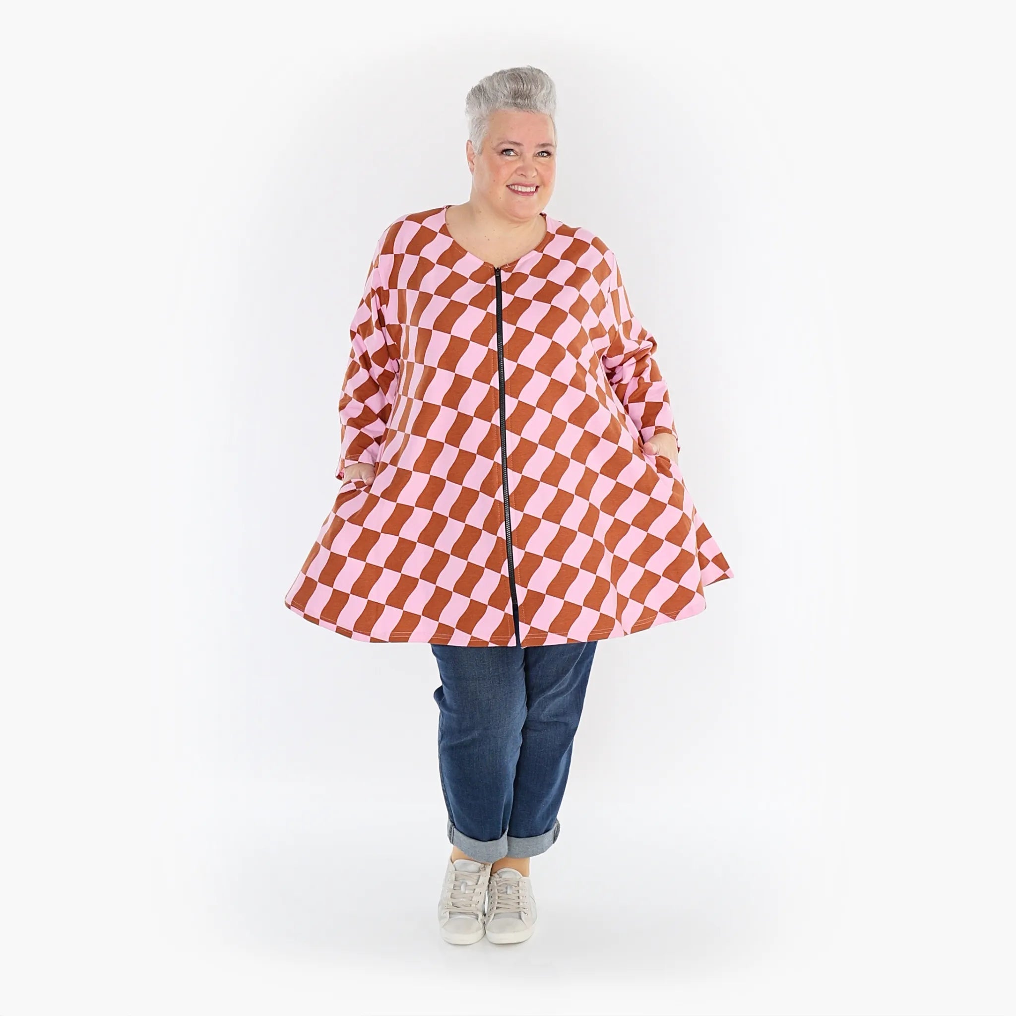 AKH Fashion Jacke 1892J Anita, Pink/Cognac